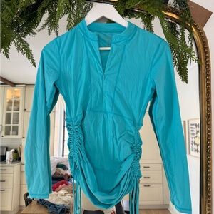 Athleta Aqua Zip-Up Top